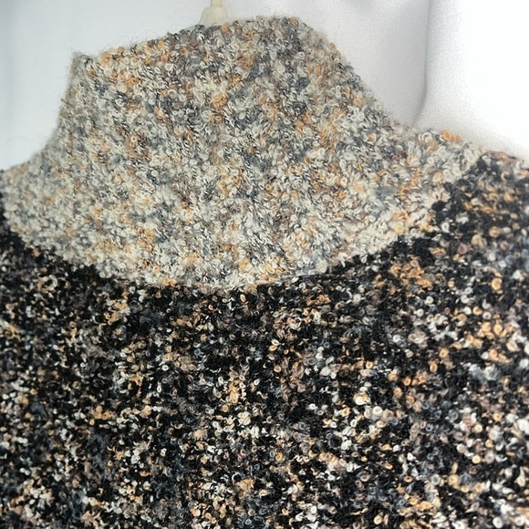 Marisa Studio popover multi color sweater Sz L textured Autumn colors - Picture 4 of 7